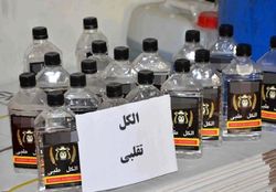 عامل فروش محلول ضد عفونی کننده تقلبی در ابهر دستگیر شد