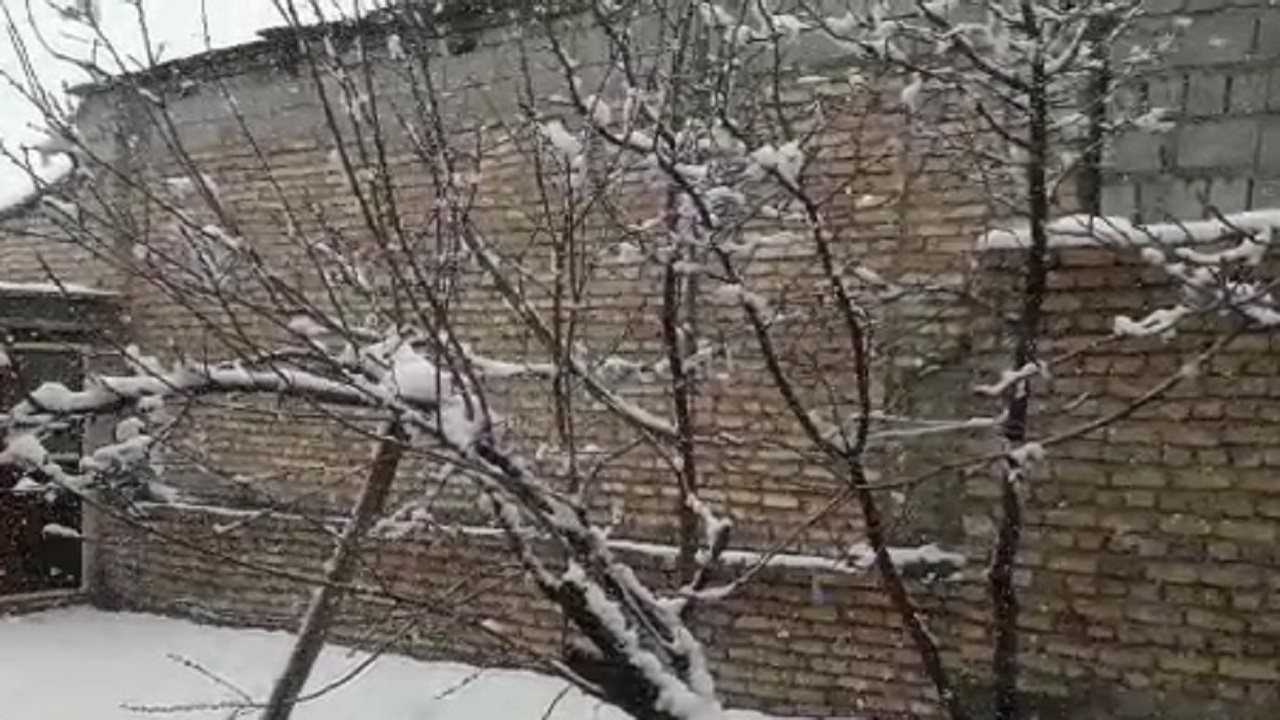 هم&zwnj;اکنون بارش برف در روستای &laquo;ننادگان&raquo; فریدن + فیلم