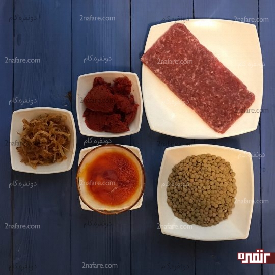 عدس پلو لایه&zwnj;ای با گوشت و رب گوجه مرحله به مرحله + طرز تهیه