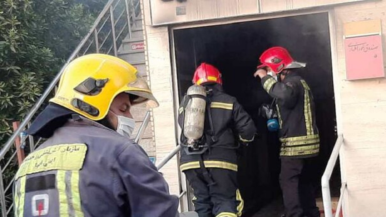 نشت گاز علت حریق در محوطه بیمارستان پیامبر اعظم بندرعباس