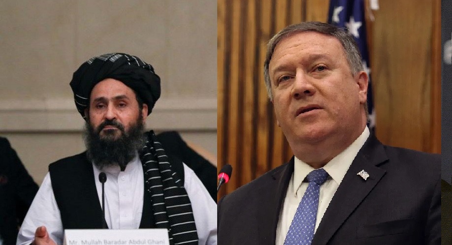 دیدار پمپئو با معاون طالبان در قطر