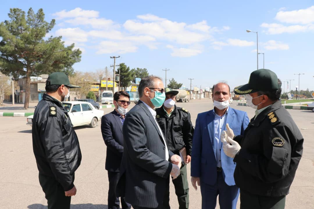 گزارش تصویری از حضور مسئولان تربت جام در نظارت بر اجرای طرح کاهش زنجیره انتقال بیماری کرونا