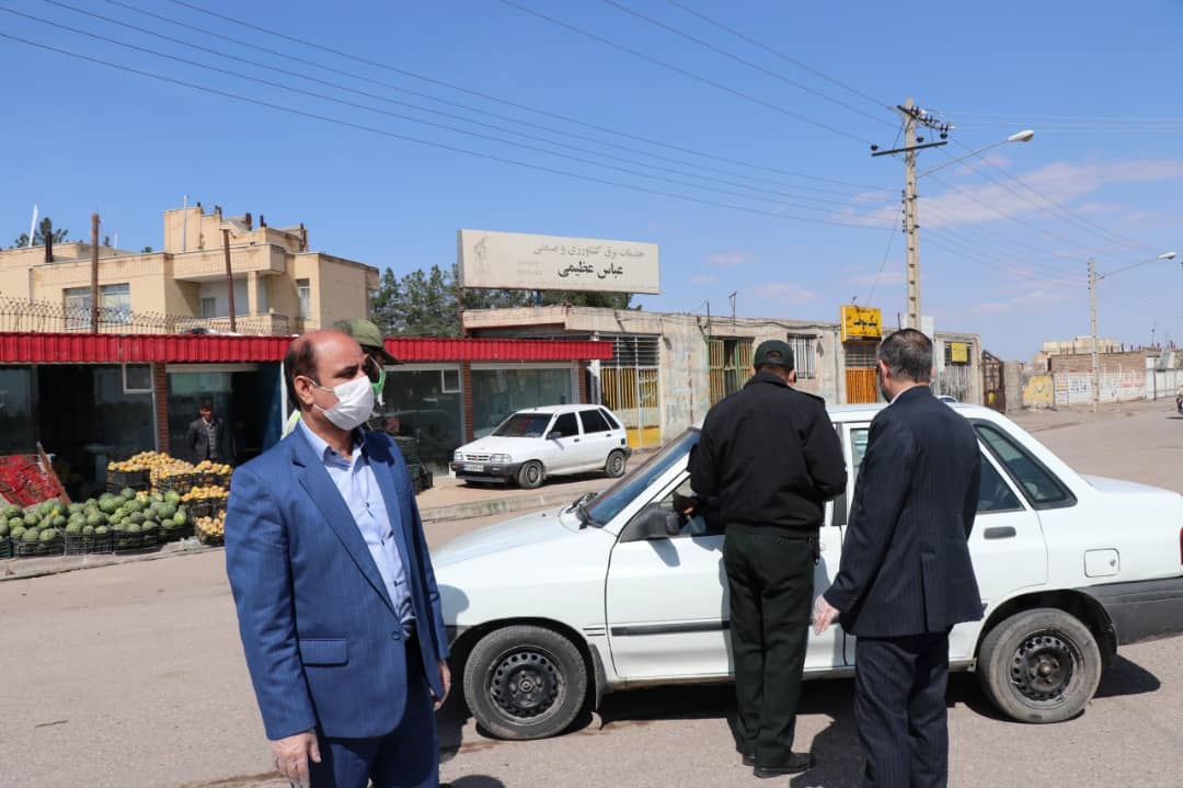 گزارش تصویری از حضور مسئولان تربت جام در نظارت بر اجرای طرح کاهش زنجیره انتقال بیماری کرونا