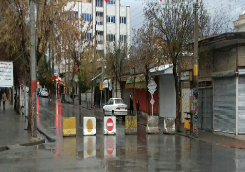 خیابان و میادین اصلی شهرستان مهاباد مسدود شدند