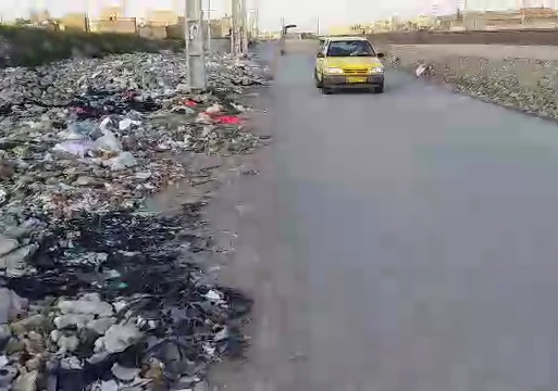 جاده نسیم شهر؛ محصور بین ریل راه آهن و انبوه زباله + فیلم