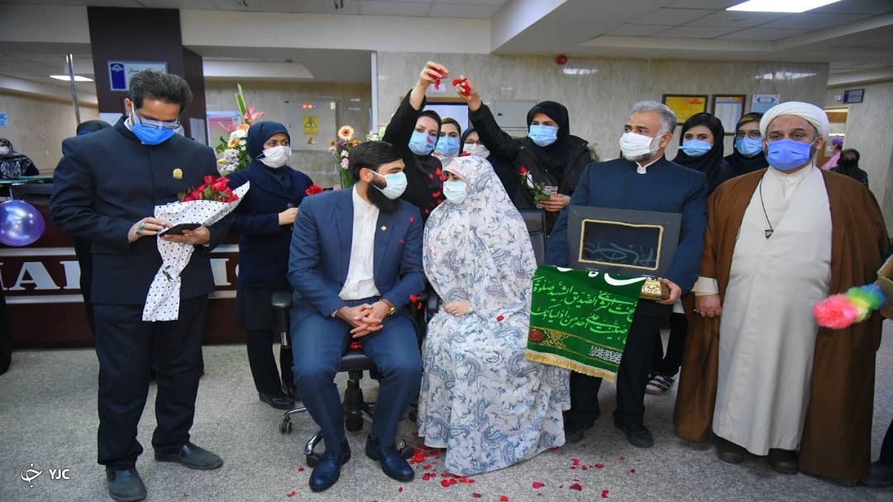 جشن ازدواج به سبک کرونا + عکس