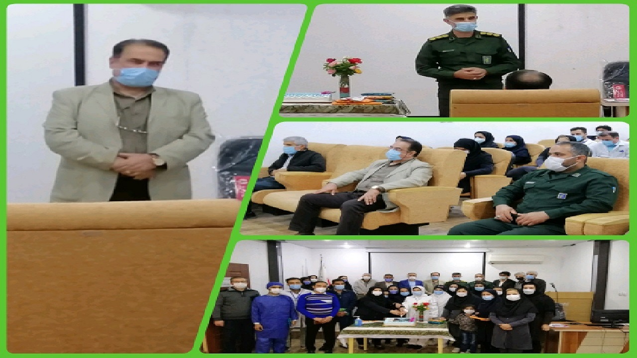 حضور فرمانده ناحیه مقاومت بسیج آبادان در بیمارستان شهیدبهشتی به مناسبت روز پرستار