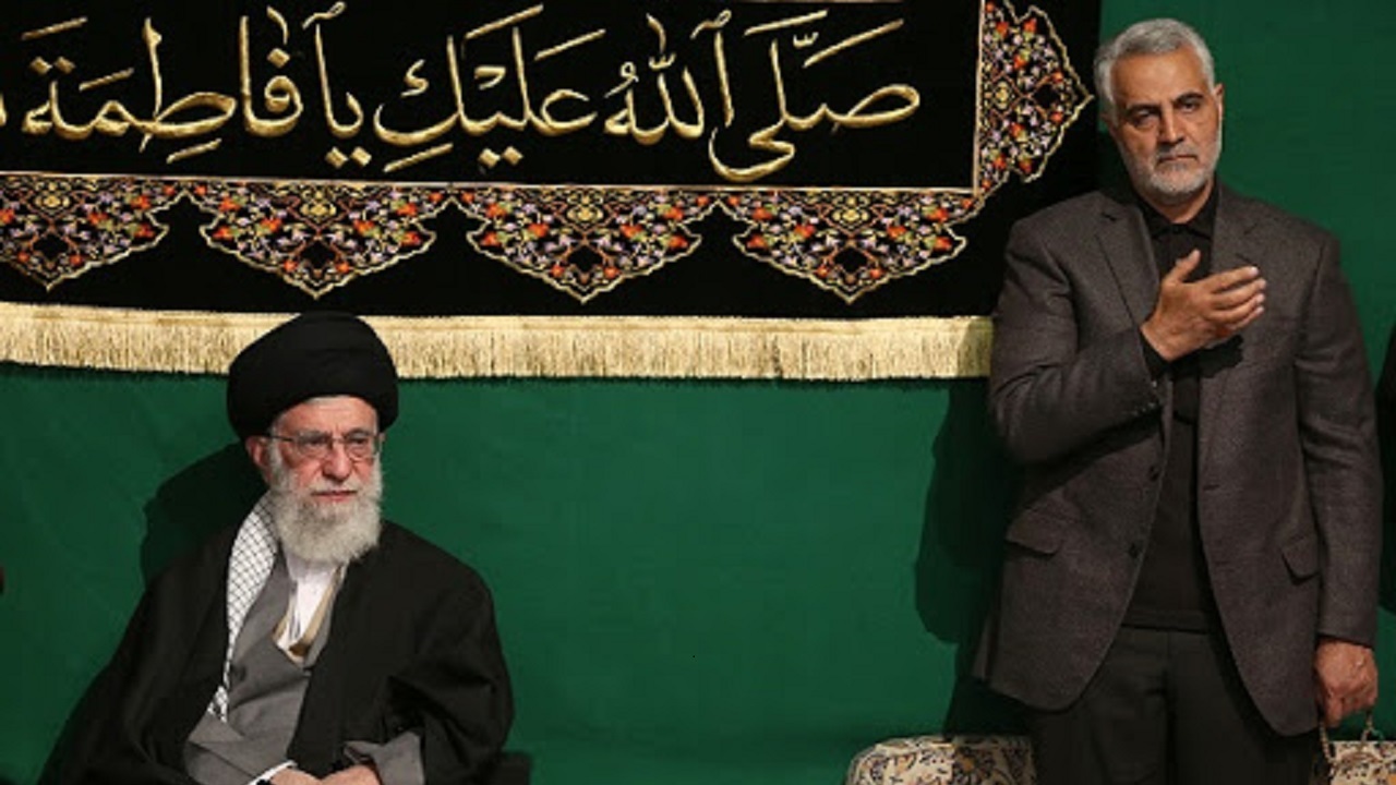 آخرین حضور حاج قاسم کنار رهبر انقلاب در ایام فاطمیه + فیلم