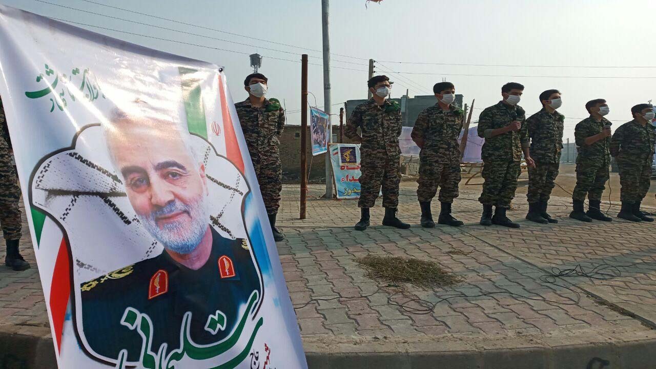 مراسم گرامیداشت حماسه ۹ دی و سالگرد شهادت سردار دل‌ها در «فسندوز» + تصاویر