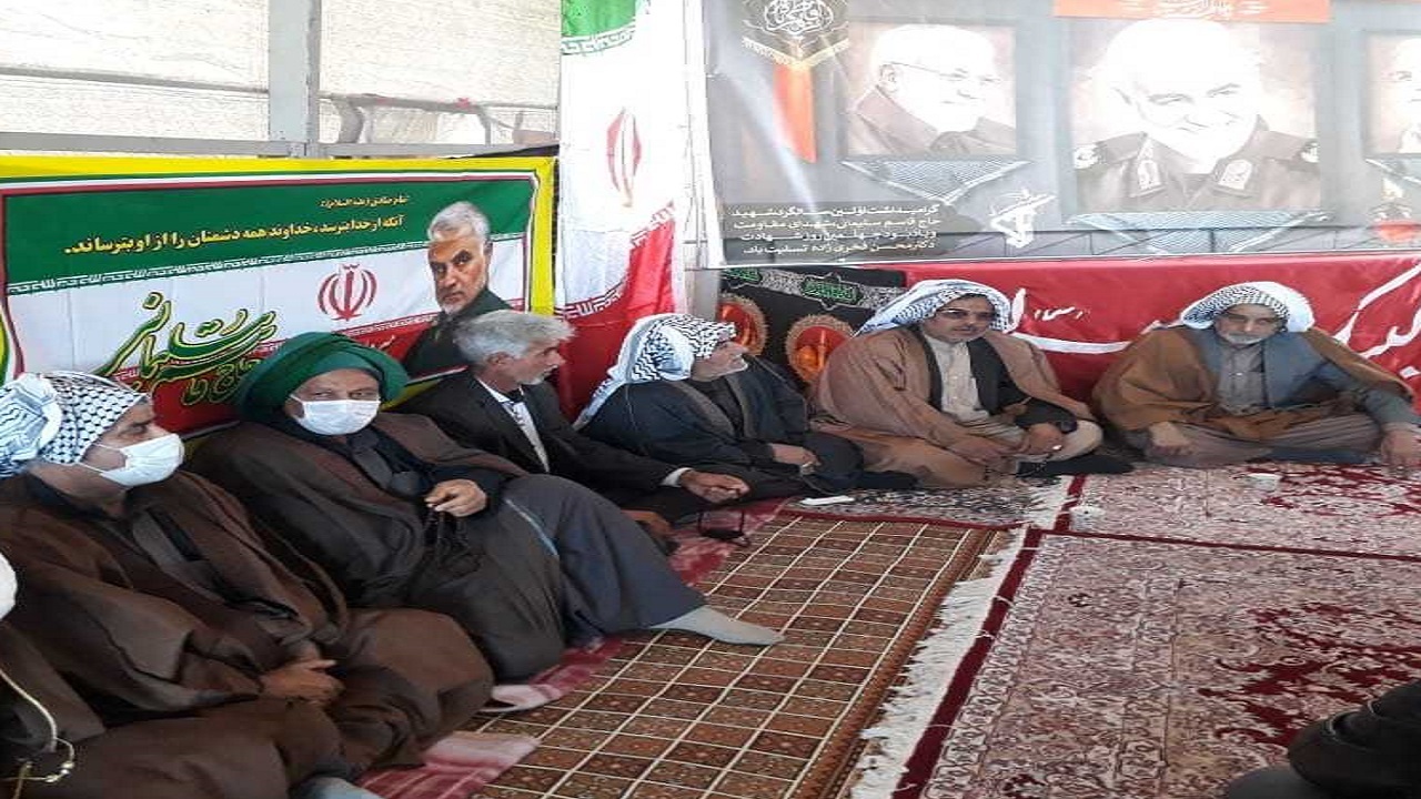 برگزاری مراسم گرامیداشت شهادت سردار سلیمانی با حضور عشایر عرب خوزستان