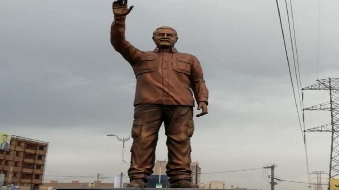 نصب نماد جدید شهید سلیمانی در باغملک در آستانه سالگرد سردار دل‌ها