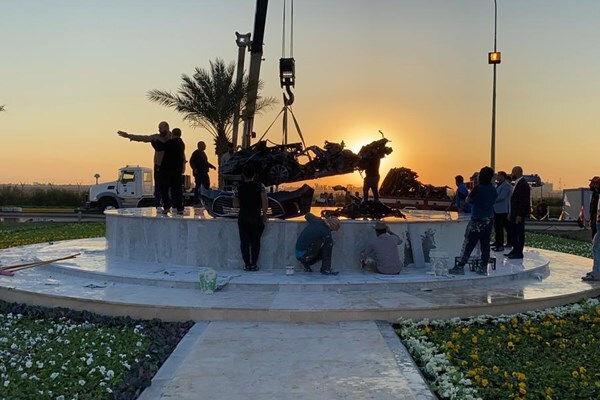 ساخت یادمان شهدای مقاومت در محل شهادت سردار سلیمانی 05