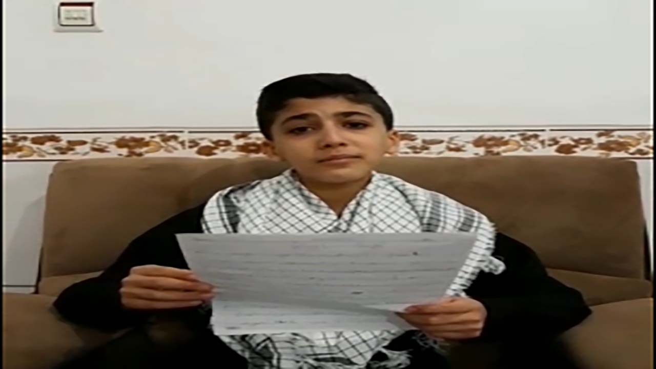 دل‌نوشته زیبای یک پسر بچه صالح‌آبادی در وصف سردار دلها + فیلم