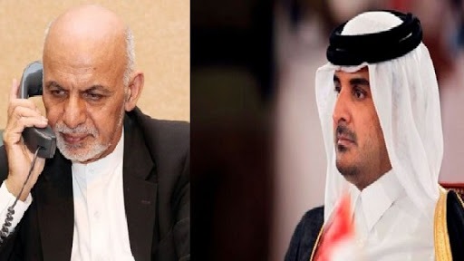گفتگوی تلفنی اشرف غنی با امیر قطر درباره روند صلح افغانستان