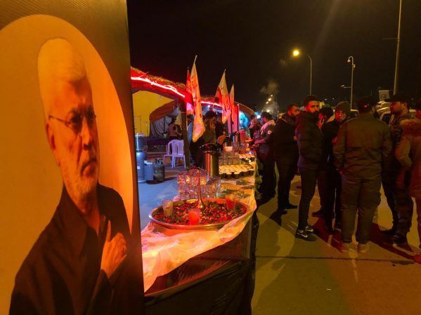 مراسم بزرگداشت سالگرد شهادت سردار سلیمانی و ابومهدی المهندس در محل شهادت آنها مراسم بزرگداشت سالگرد شهادت سردار سلیمانی و ابومهدی المهندس در محل شهادت آنها 01