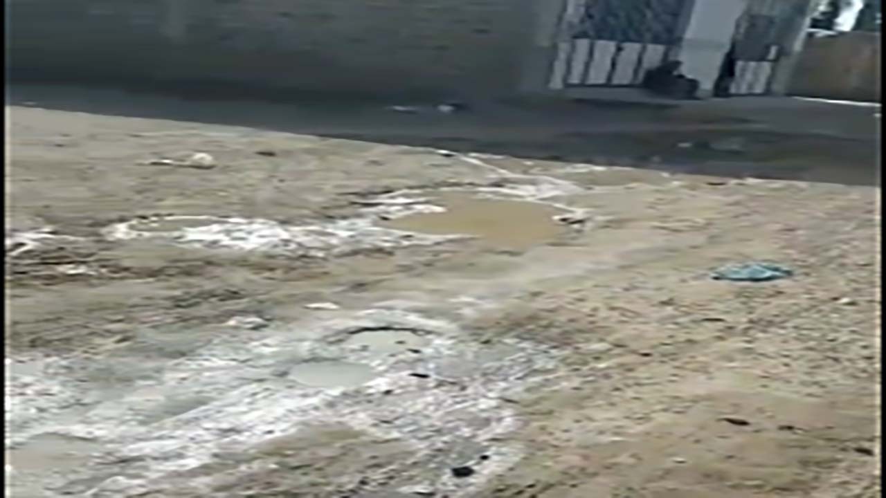 فیلمی از وضع نامناسب یک خیابان در  ایرانشهر