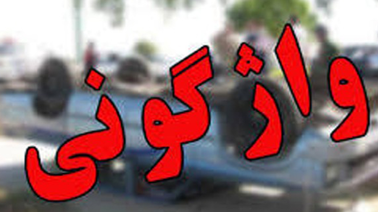 واژگونی خودرو سواری تیبا در بلوار مهندسین شیراز