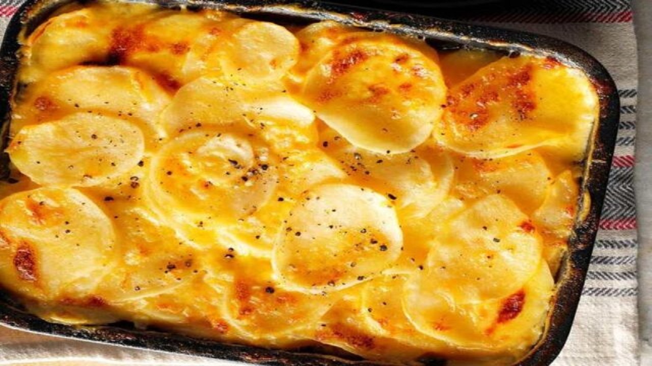 طرز تهیه لازانیای مرغ و سیب زمینی با سس سفید یا بشامل