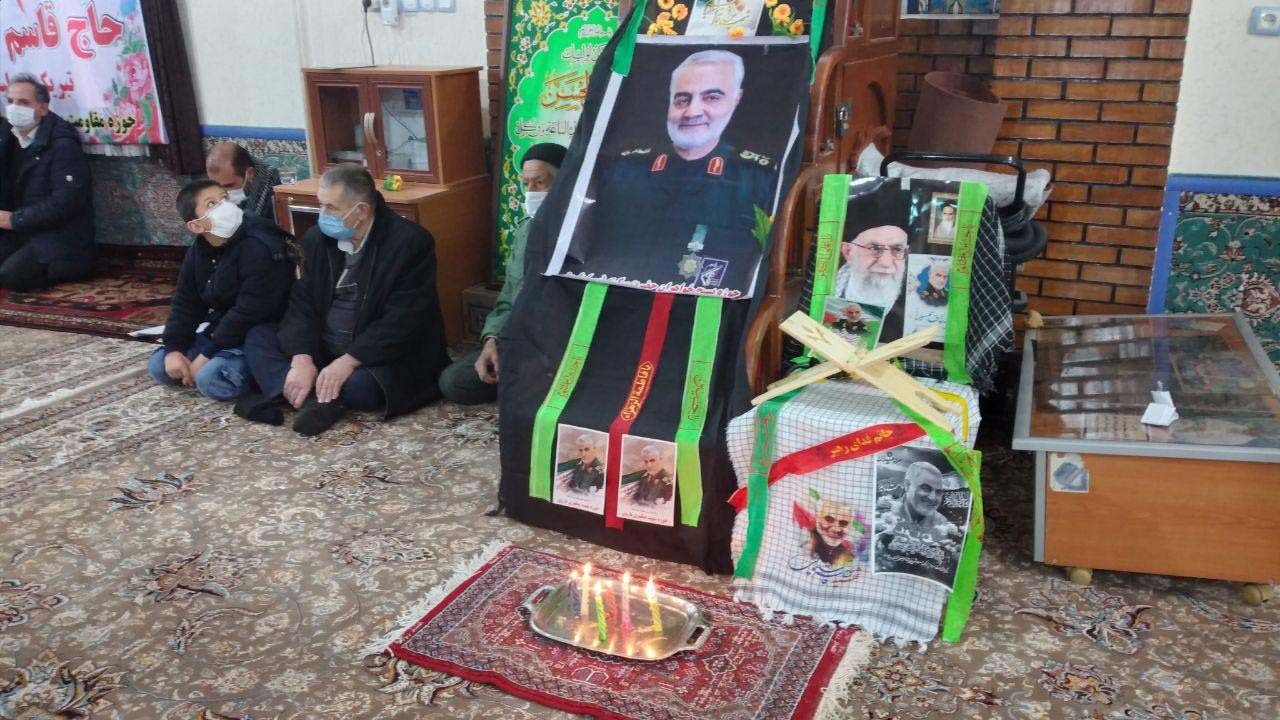 مراسم بزرگداشت سالگرد شهادت سردار سلیمانی در باروق + فیلم و تصاویر