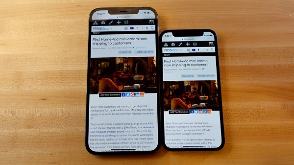 گوشی های iPhone 12 mini و iPhone XS Max