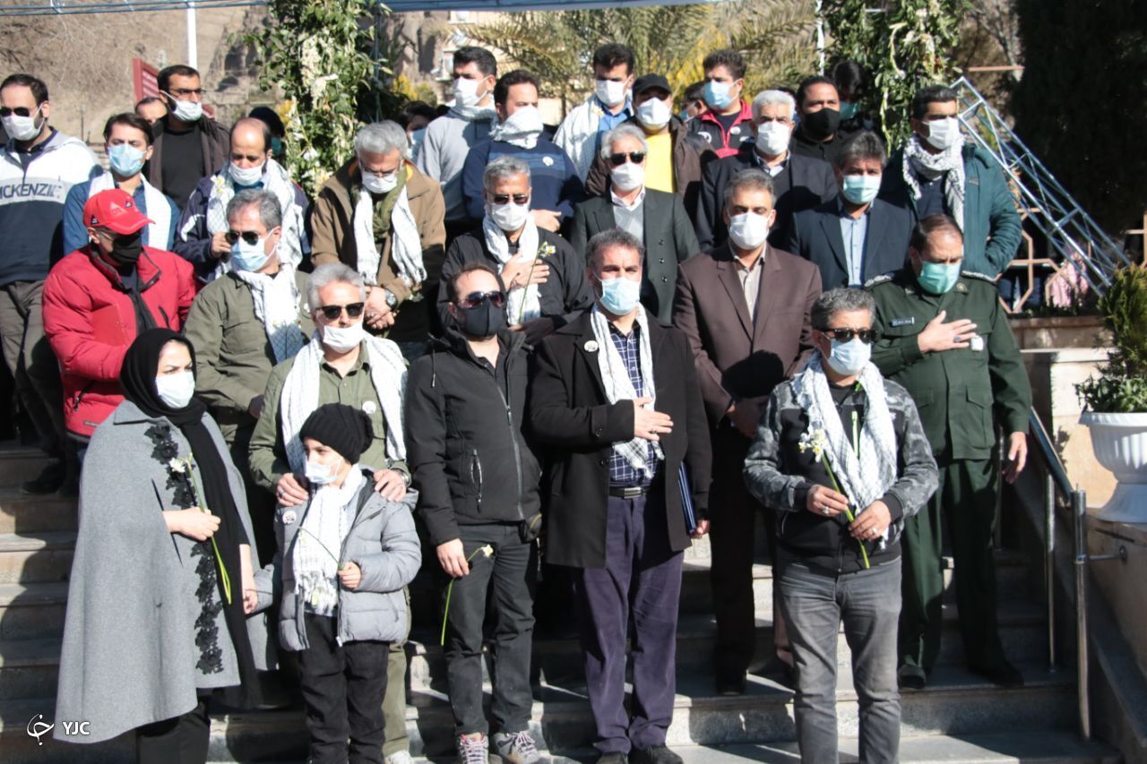 حضور کاروان اتومبیلرانان قزوینی بر سر مزار سردار دل&zwnj;ها