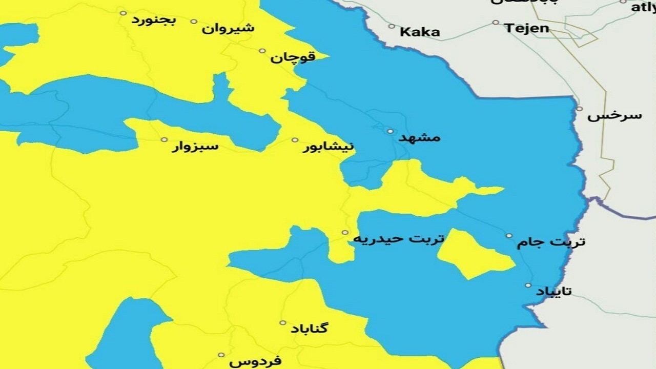 کاهش شیوع کرونا در خراسان رضوی/ وضعیت مشهد آبی شد