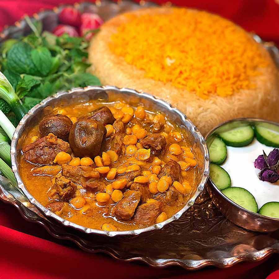 طرز تهیه و فوت و فن آبگوشت به و بادمجان قمی خوشمزه و لذیذ