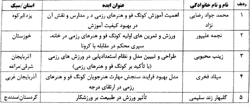 درخشش ورزشکار مراغه ای در مسابقه ایده‌های برتر هنر‌های رزمی کشور