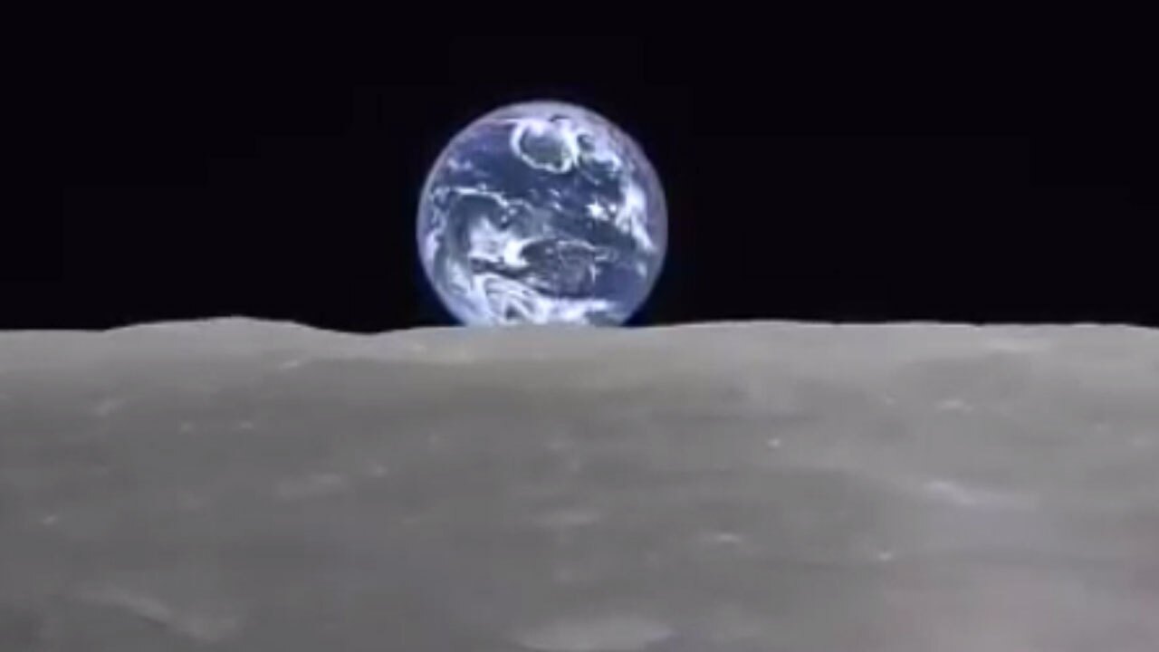 فیلمی جالب از لحظه طلوع زمین در ماه