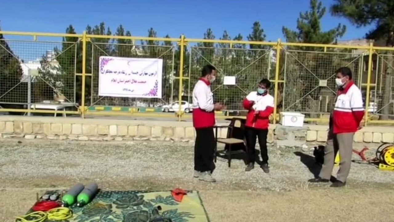 برگزاری آزمون مهارتی جسمانی ارتقای درجه امدادگران هلال احمر ایلام
