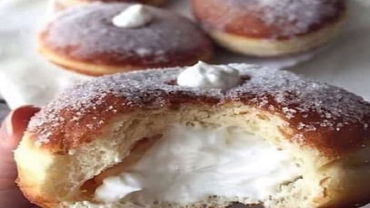 طرز تهیه دونات خامه‌ای