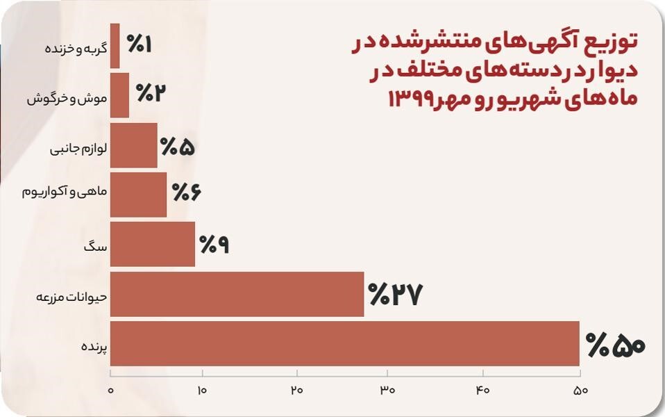 ۵ نکته طلایی درباره گزارش آگهی&zwnj;های ممنوعه حیات وحش در سایت دیوار