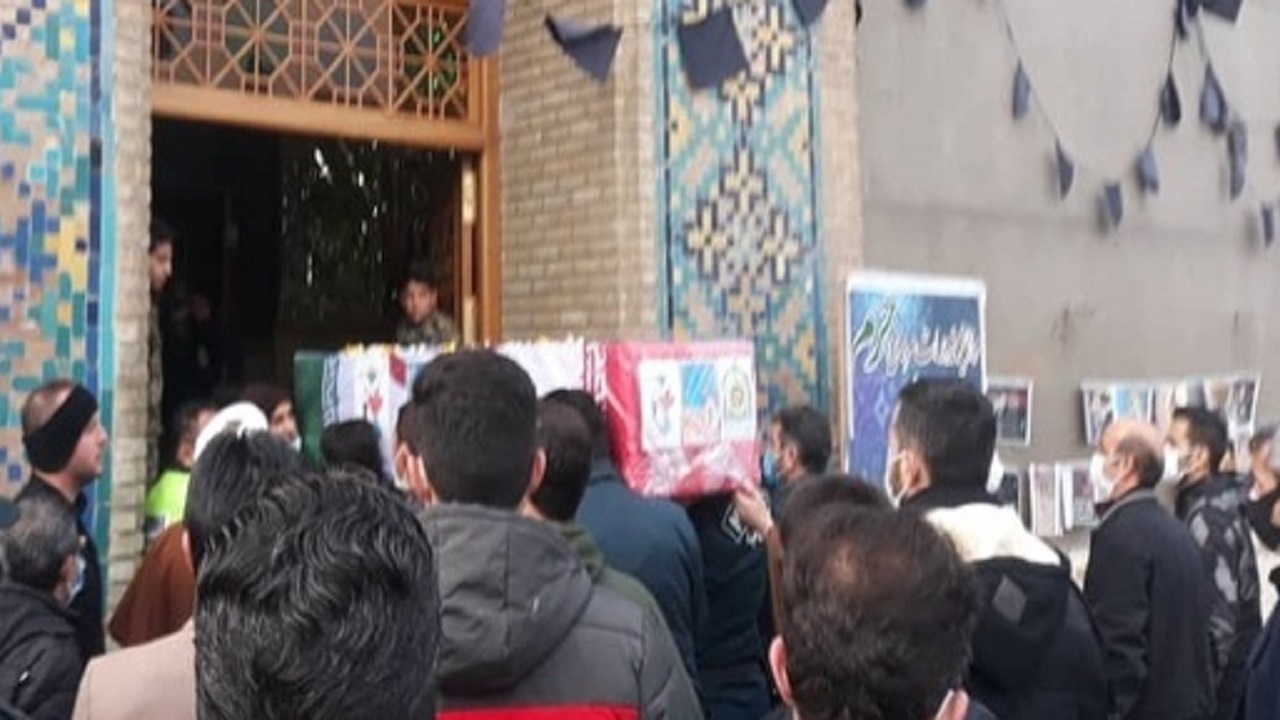 تشییع پیکر شهید مرزبانی ناجا در قزوین