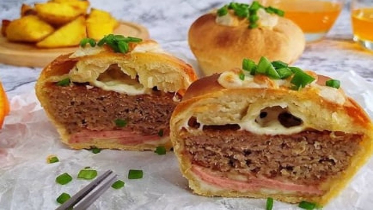 پیتزا برگر + طرز تهیه