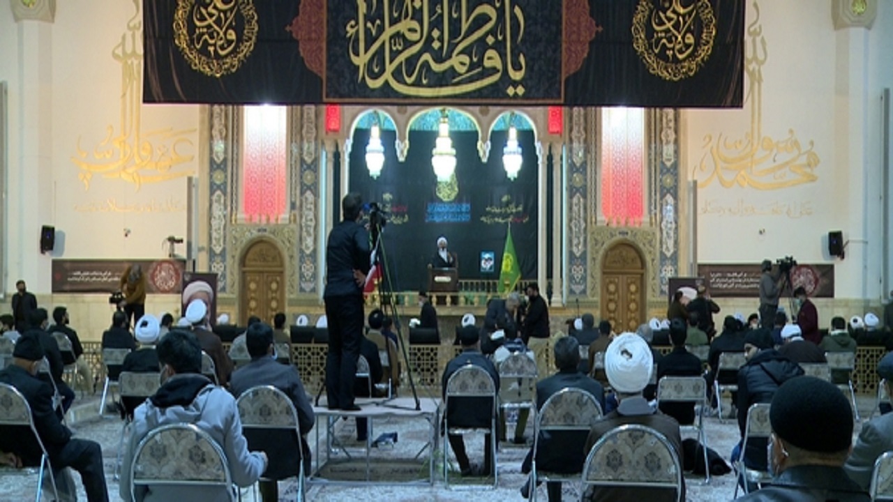 مراسم اربعین ارتحال آیت الله یزدی در حرم حضرت معصومه (س) برگزار شد