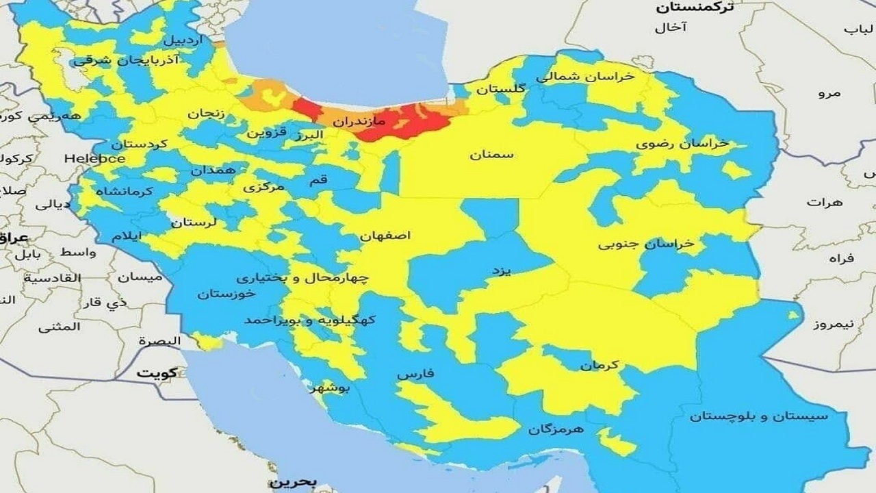 شهرستان همدان در وضعیت آبی کرونایی