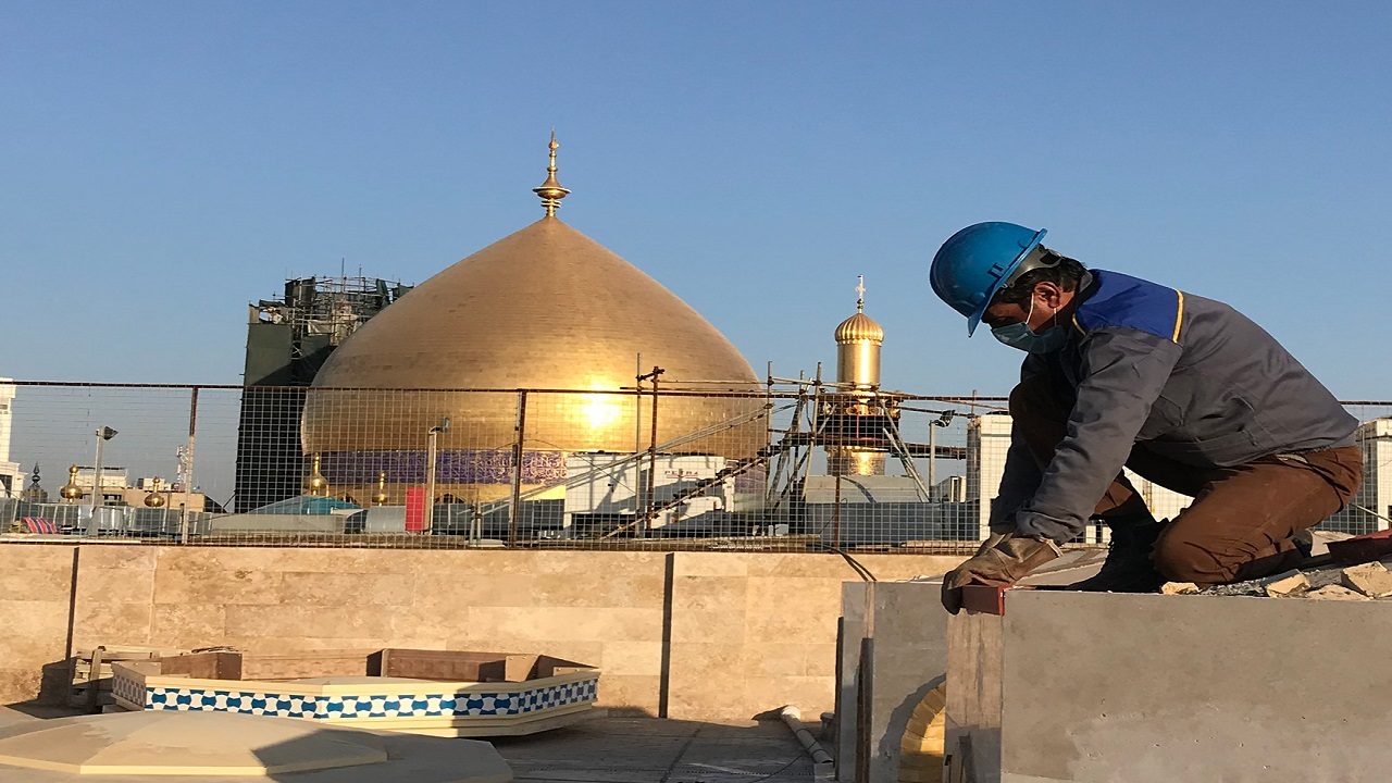 اتمام پروژه صحن حضرت زهرا (س) در ایام کرونایی
