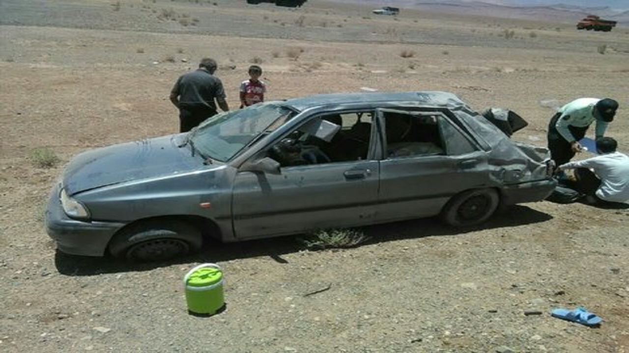مرگ جوان ۲۰ ساله براثر واژگونی خودرو
