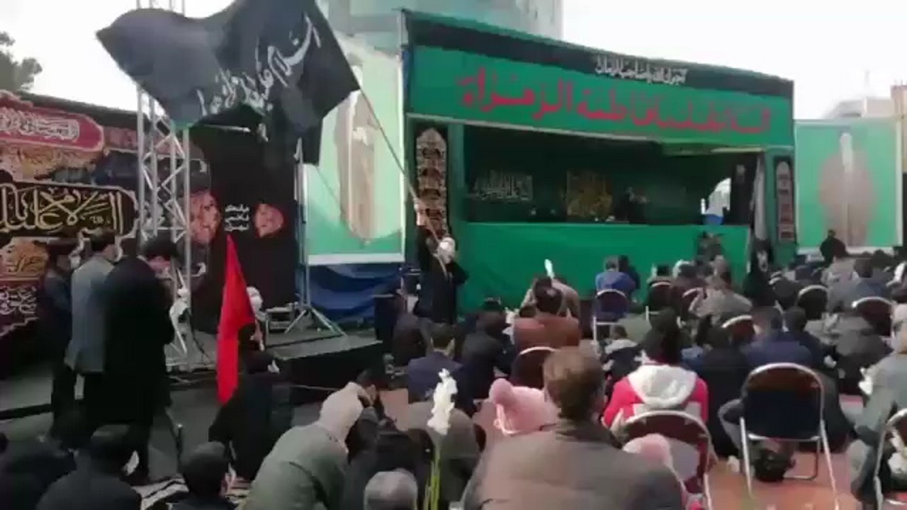 گوشه‌هایی از مراسم عزاداری حضرت زهرا (س) در تهران + فیلم