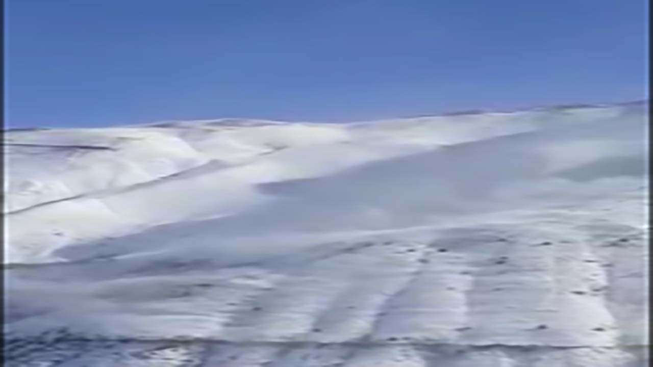 نمایی از طبیعت برفی در روستای لوط + فیلم