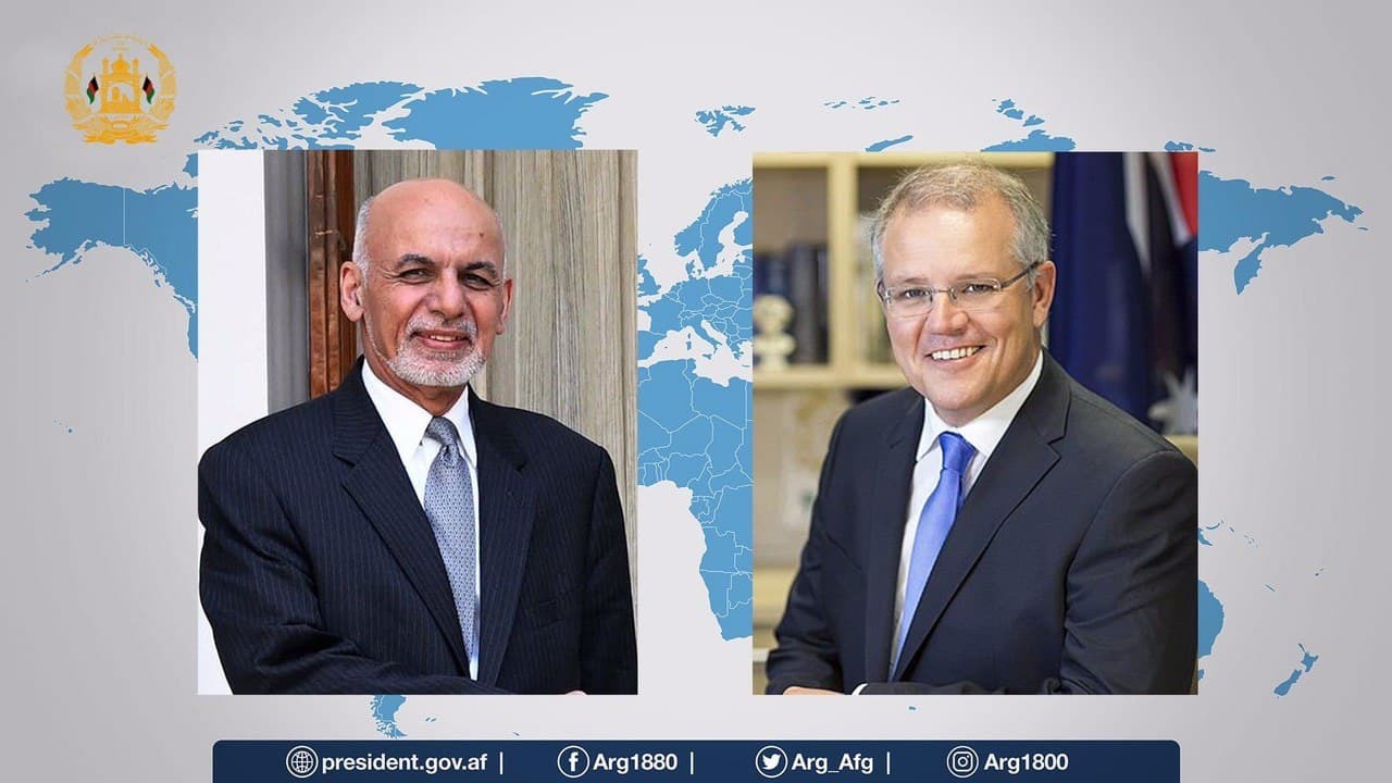گفتگوی تلفنی اشرف غنی با نخست وزیر استرالیا درباره روند صلح