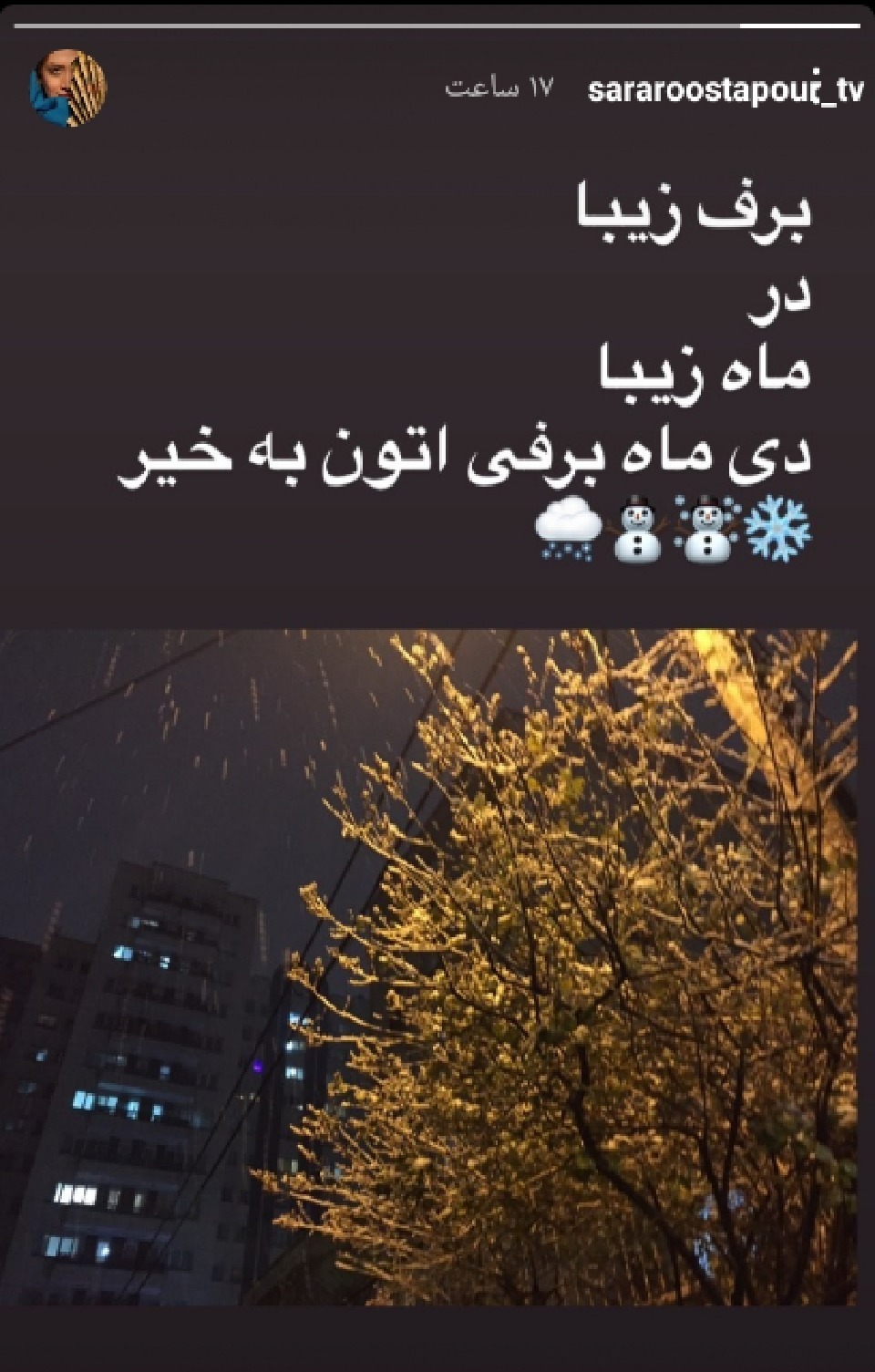 اولین برف زمستانه