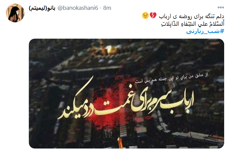 توئیت کاربران با هشتگ #شب_زیارتی به تو از دور سلام، به سلیمان جهان از طرف مور سلام