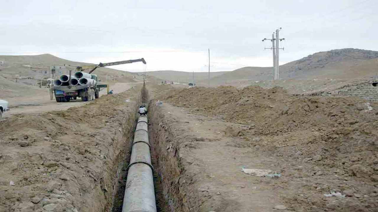 پیشرفت فیزیکی خط انتقال و شبکه توزیع آب روستای پاکل