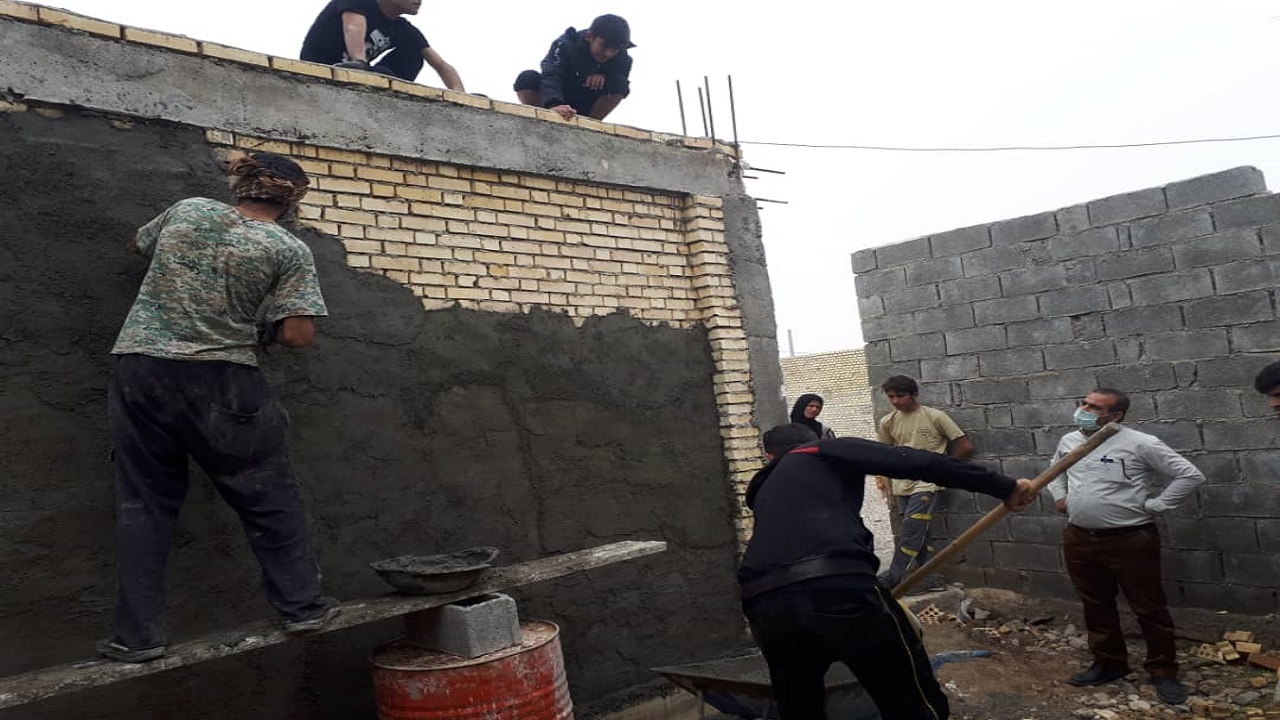 ساخت خانه برای محرومان با کمک جهادگران در بهبهان