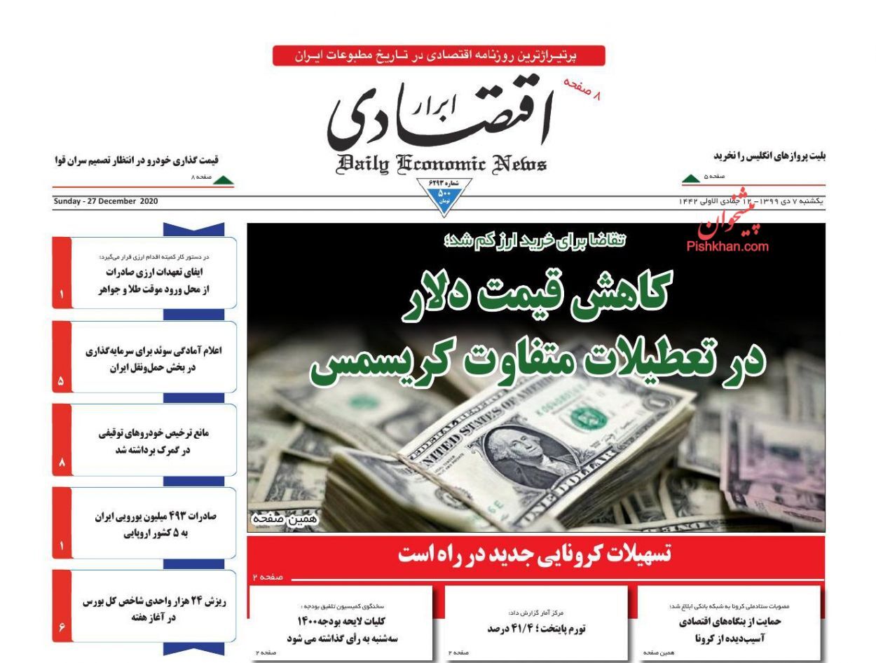 تسهیلات جدید کرونایی در راه است/ رکورد انتقال گاز در کشور شکست/ واکسن کرونا در دوراهی تولید و واردات