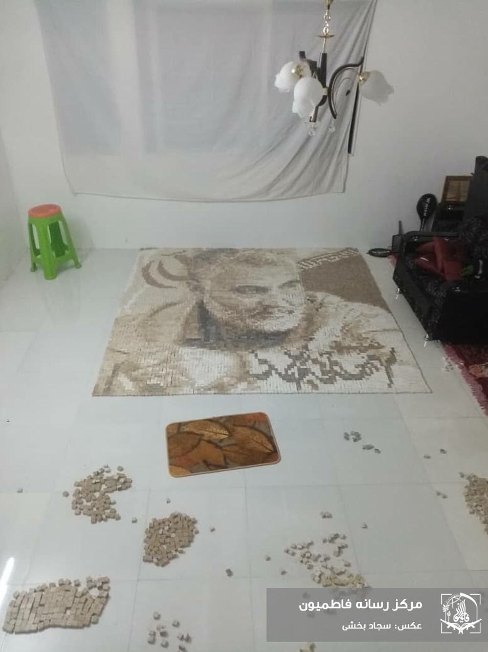 ابتکار مهاجر افغانستانی در به تصویر کشیدن حاج قاسم+عکس ابتکار مهاجر افغانستانی در به تصویر کشیدن حاج قاسم+عکس