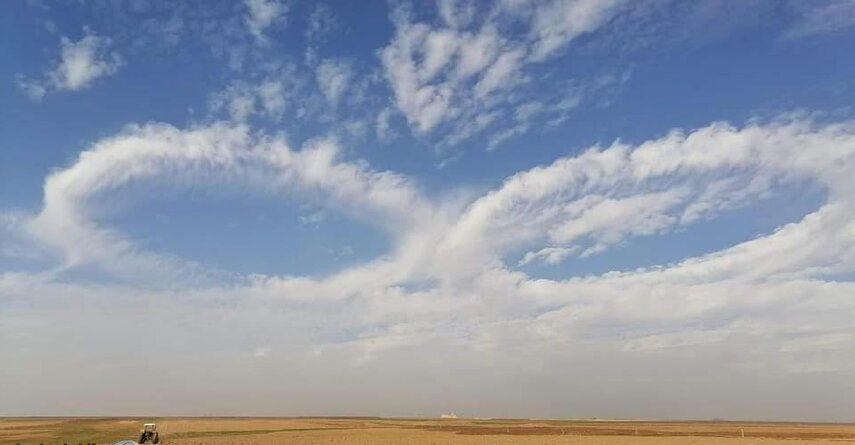 ابر&zwnj;های عجیب در آسمان عراق + تصاویر