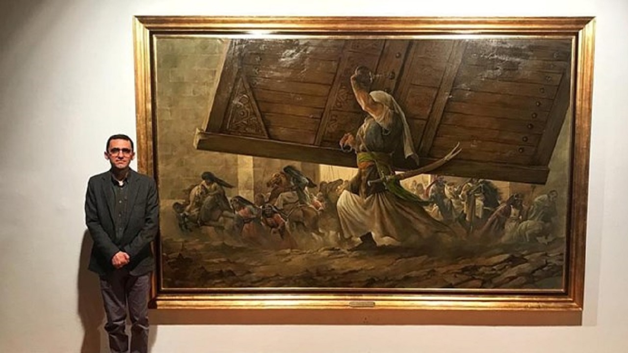 نمایش ۱۴ نقاشی از حسن روح‌الامین در ایام فاطمیه
