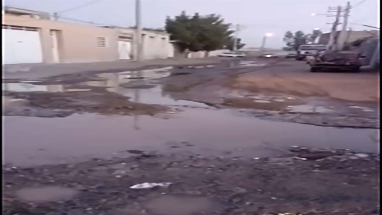 هدررفت آب در جیرفت + فیلم